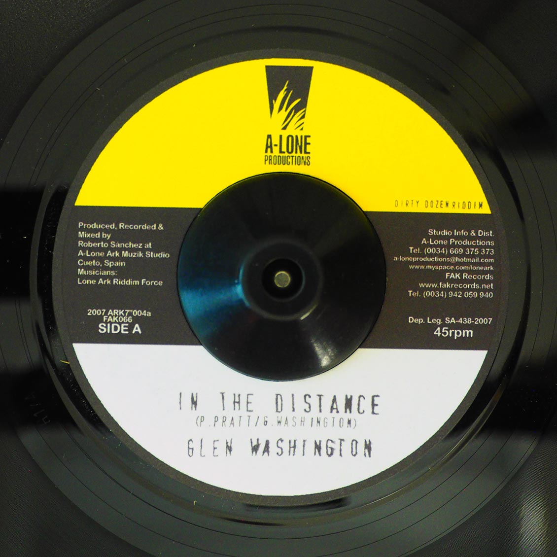 Glen Washington In The Distance  /  Lone Ark Riddim Force - A-Lone Riders