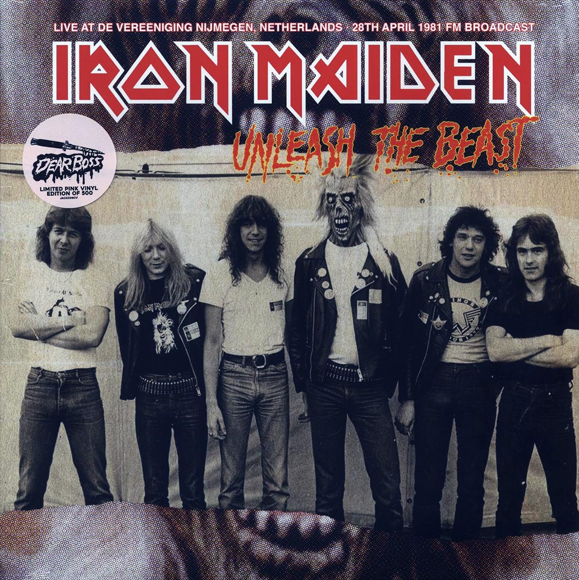 Iron Maiden - Unleash The Beast: Live At De Vereeniging Nijmegen, Netherlands 28th April 1981 FM Broadcast (ltd. 500 copies made) (pink vinyl)