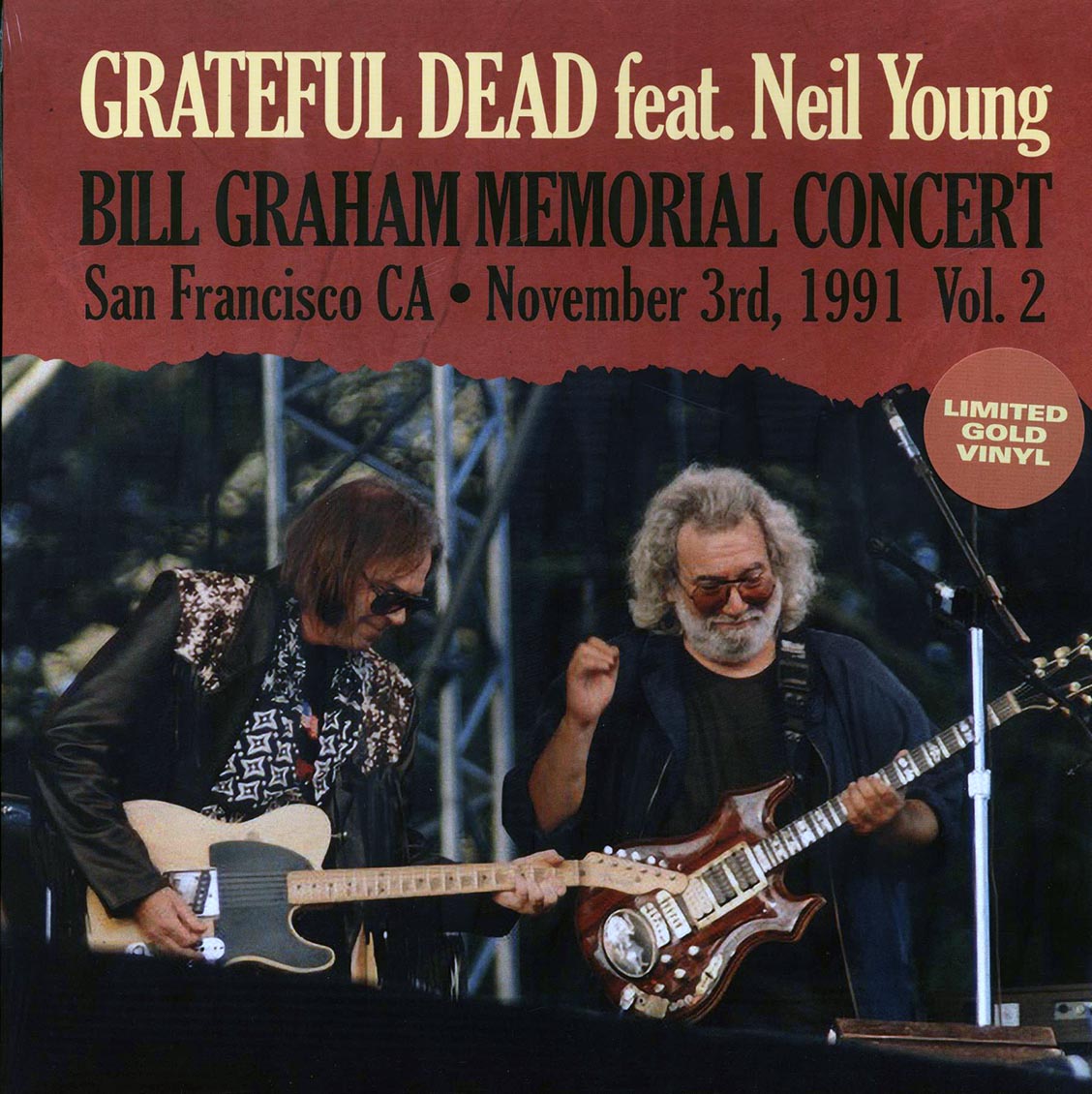 Grateful Dead, Neil Young - Bill Graham Memorial Concert Volume 2: San Francisco CA, November 3rd, 1991 (ltd. 500 copies made) (gold vinyl)