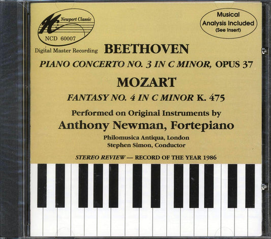 Beethoven, Mozart, Stephen Simon, Anthony Newman, Philomusica Of London - Beethoven: Piano Concerto No. 3 In C Minor / Mozart: Fantasy No. 4 In C Minor K.475