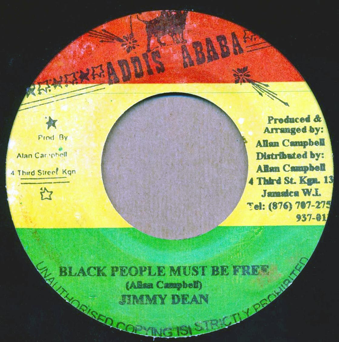 Jimmy Dean Black People Must Be Free  /  Jah Walls All Stars - Black People Dub